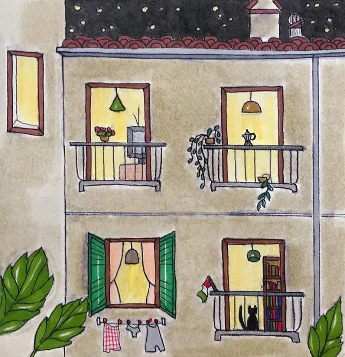 I Illustrate The Daily Life Of My Cat And Me During The Lockdown In Rome (48 Pics)