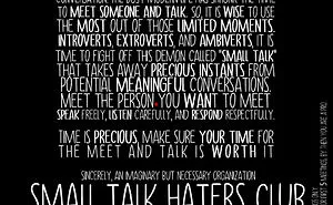 Cartoonist Creates An Imaginary Club Dedicated To Hating Small Talk Called "Small Talk Haters Club" & It Comes With 24 Illustrated Scenerio.