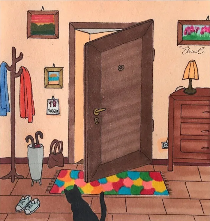 I Illustrate The Daily Life Of My Cat And Me During The Lockdown In Rome (48 Pics)
