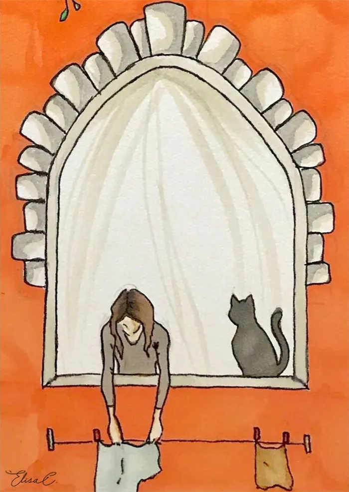 I Illustrate The Daily Life Of My Cat And Me During The Lockdown In Rome (48 Pics)