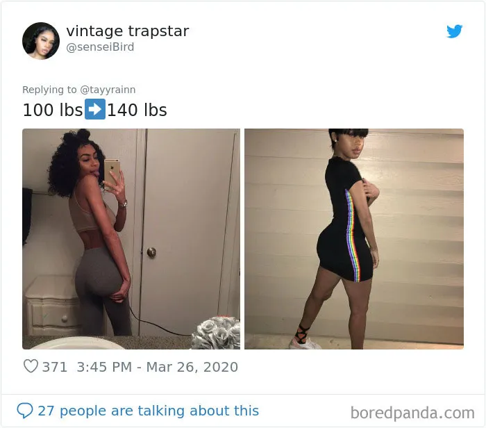 35 Before And After Weight Gain Pics That Women Posted To Celebrate Self-Love