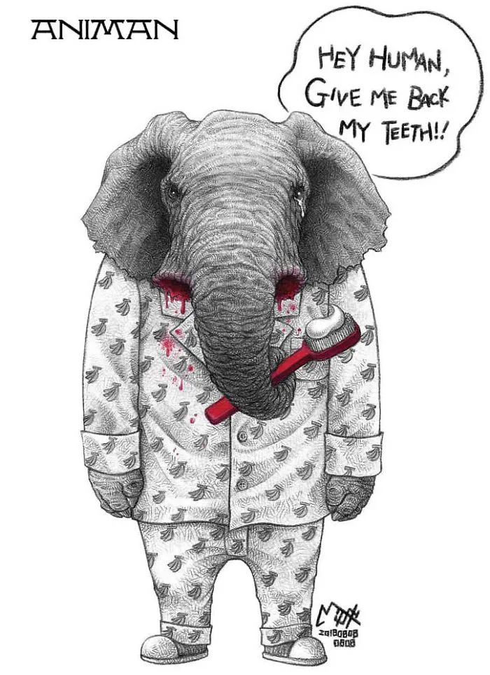 Artist Tries To Raise Awareness About Animal Abuse With These 33 Uncomfortable Illustrations