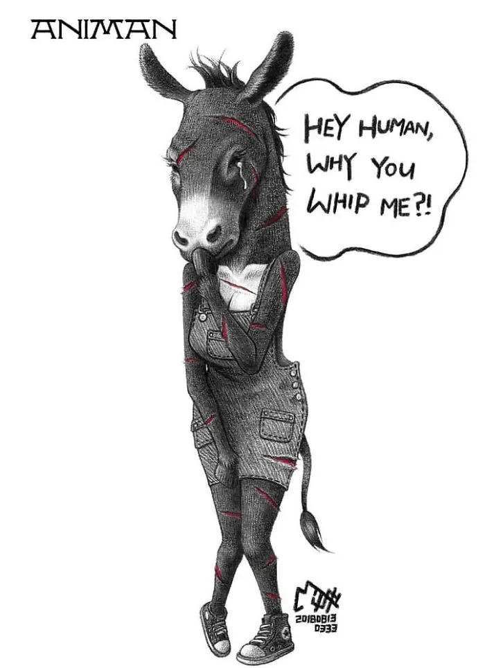 Artist Tries To Raise Awareness About Animal Abuse With These 33 Uncomfortable Illustrations