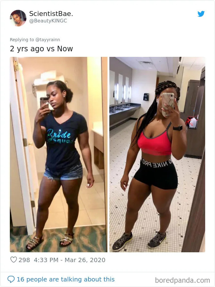 35 Before And After Weight Gain Pics That Women Posted To Celebrate Self-Love