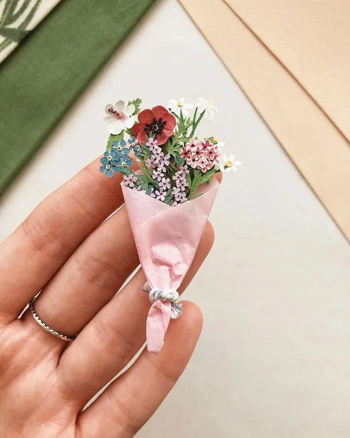 Paper Artist Tania Lissova Is Winning Hearts With Her Tiny Hand-cut Paper Plants (30 Pics)