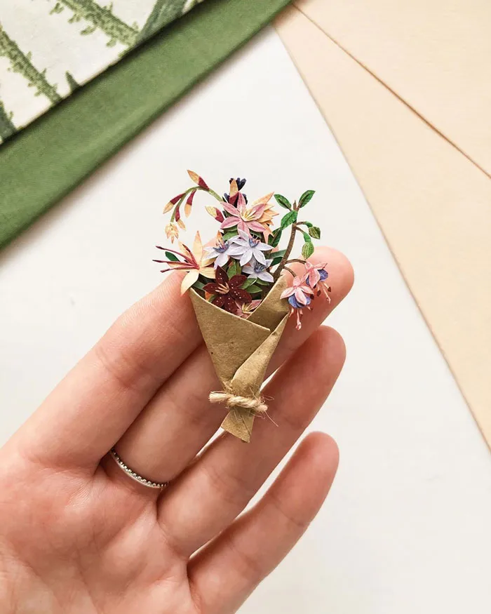 Paper Artist Tania Lissova Is Winning Hearts With Her Tiny Hand-cut Paper Plants (30 Pics)
