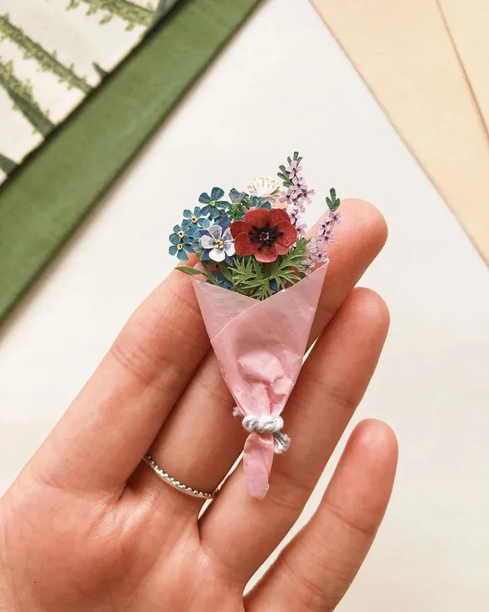 Paper Artist Tania Lissova Is Winning Hearts With Her Tiny Hand-cut Paper Plants (30 Pics)