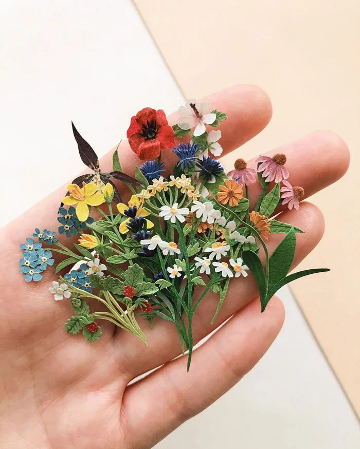 Paper Artist Tania Lissova Is Winning Hearts With Her Tiny Hand-cut Paper Plants (30 Pics)
