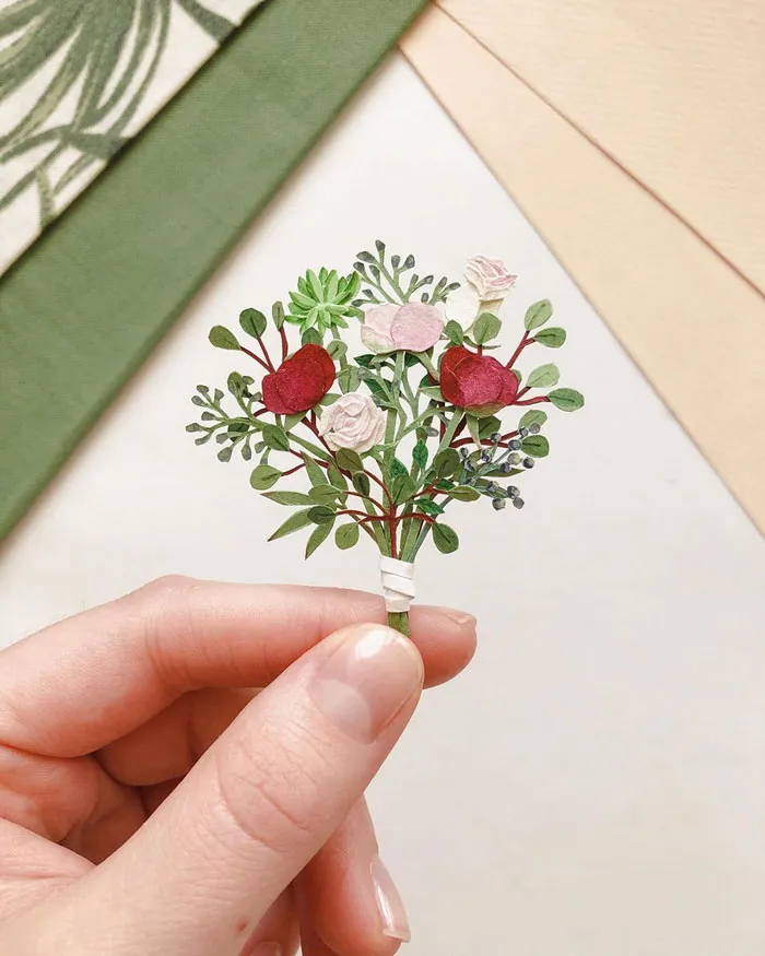 Paper Artist Tania Lissova Is Winning Hearts With Her Tiny Hand-cut Paper Plants (30 Pics)