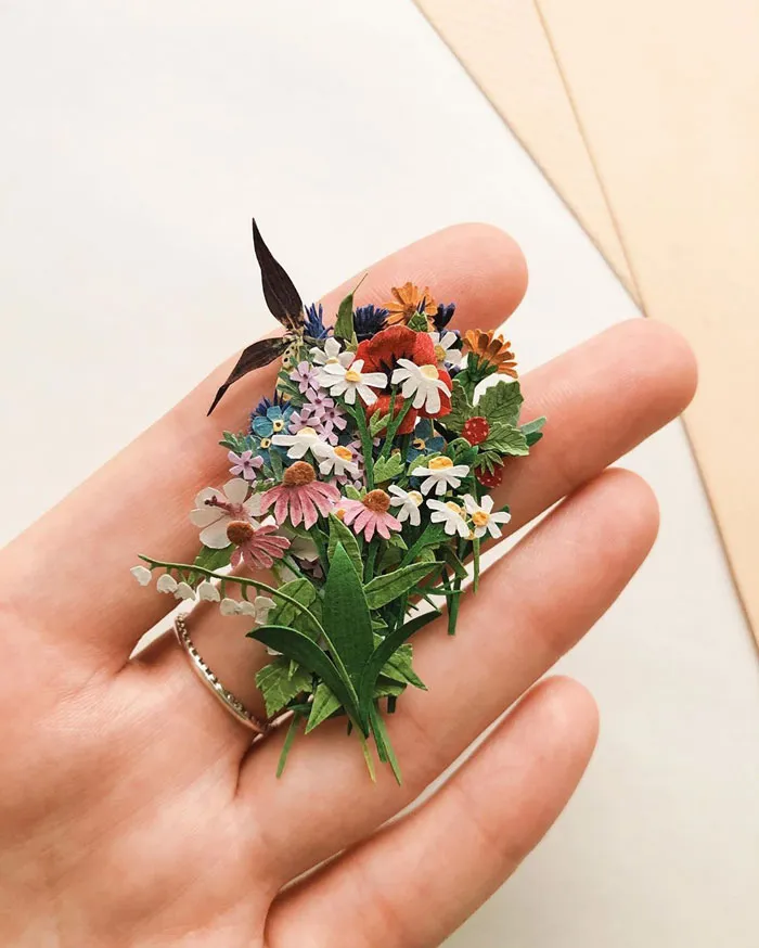 Paper Artist Tania Lissova Is Winning Hearts With Her Tiny Hand-cut Paper Plants (30 Pics)