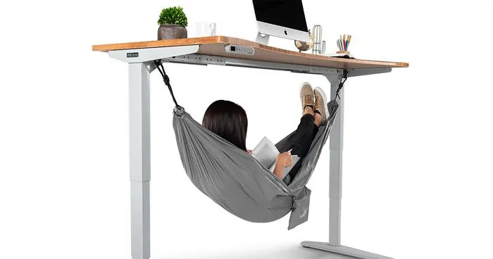 This $55 Under-Desk Hammock Lets Employees Take The Most Chill Breaks At Work