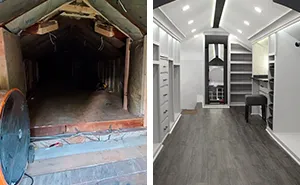 Husband Transforms A Creepy Attic Into His Wife’s Dream Closet, Photos Of It Go Viral