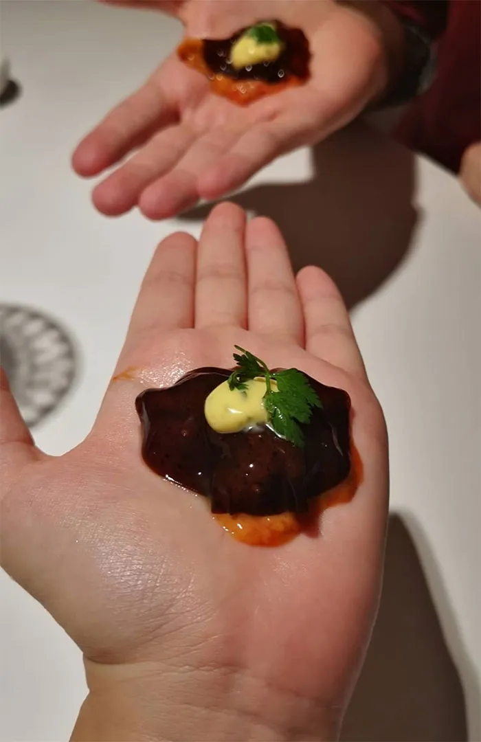 Most Expensive Restaurant I've Ever Been. Chef Literally Made The Starter In Our Hand