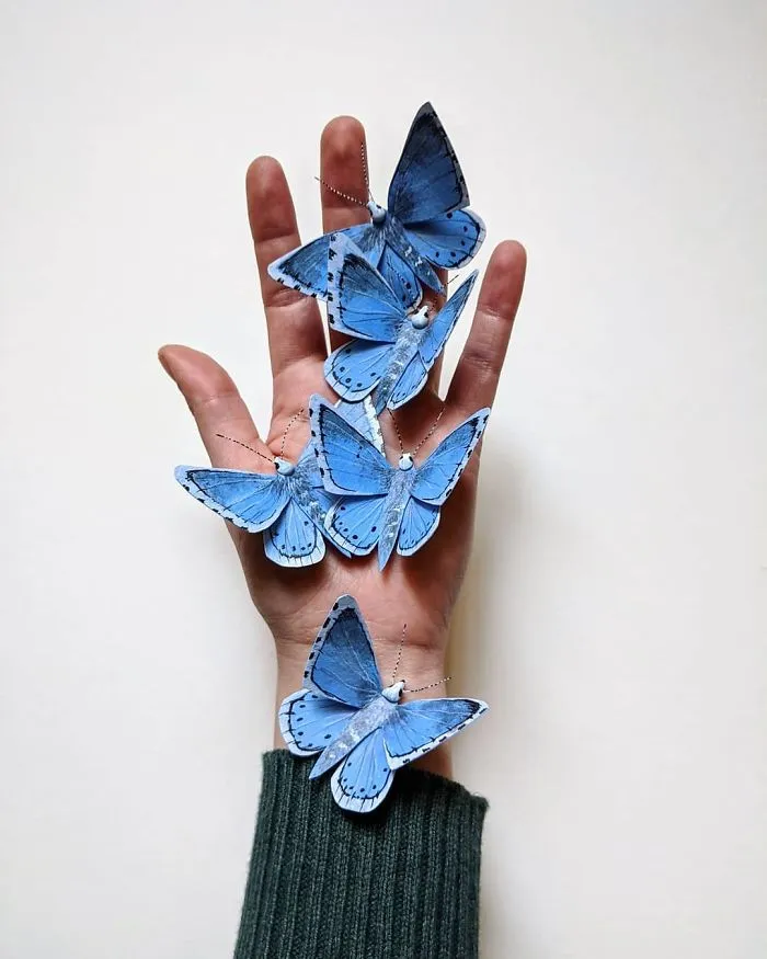 21 Gorgeous Paper Sculptures Of Butterflies And Beetles By Kerilynn Wilson