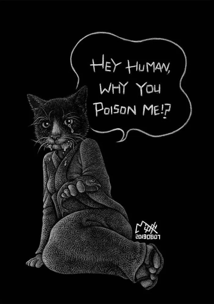Artist Tries To Raise Awareness About Animal Abuse With These 33 Uncomfortable Illustrations