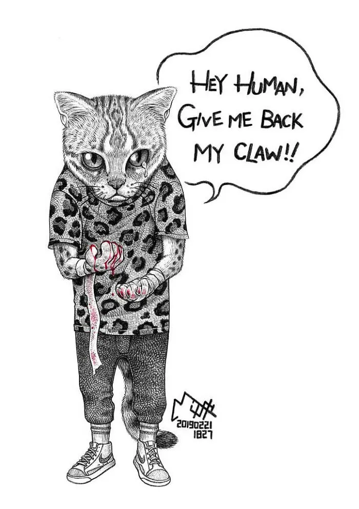 Artist Tries To Raise Awareness About Animal Abuse With These 33 Uncomfortable Illustrations