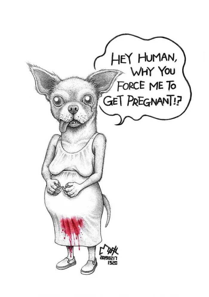 Artist Tries To Raise Awareness About Animal Abuse With These 33 Uncomfortable Illustrations