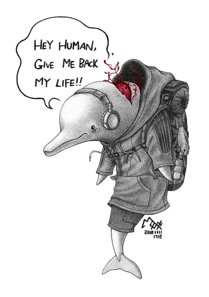 Artist Tries To Raise Awareness About Animal Abuse With These 33 Uncomfortable Illustrations