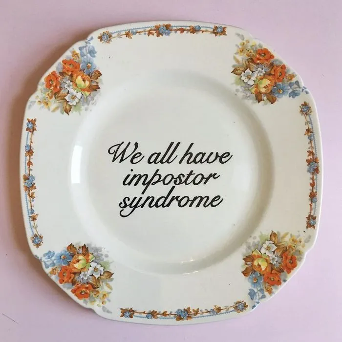 Thrifted Vintage Plates Made Irreverent With Typography By Marie-Claude Marquis (62 Pics)