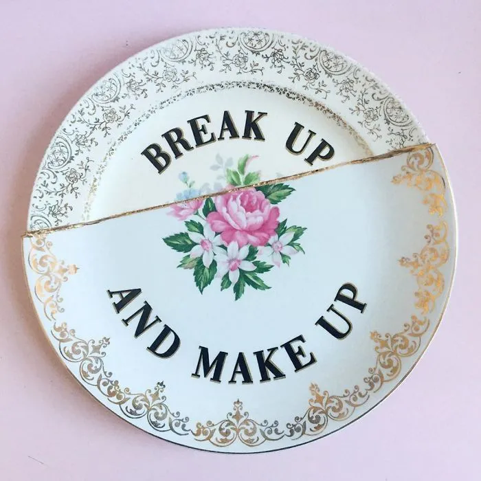 Thrifted Vintage Plates Made Irreverent With Typography By Marie-Claude Marquis (62 Pics)