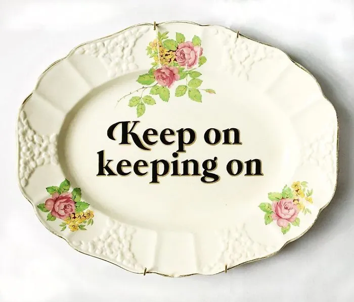 Thrifted Vintage Plates Made Irreverent With Typography By Marie-Claude Marquis (62 Pics)