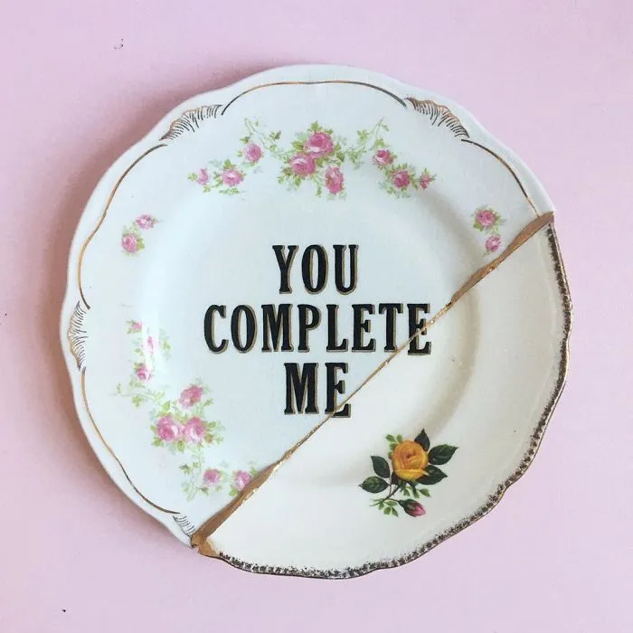 Thrifted Vintage Plates Made Irreverent With Typography By Marie-Claude Marquis (62 Pics)