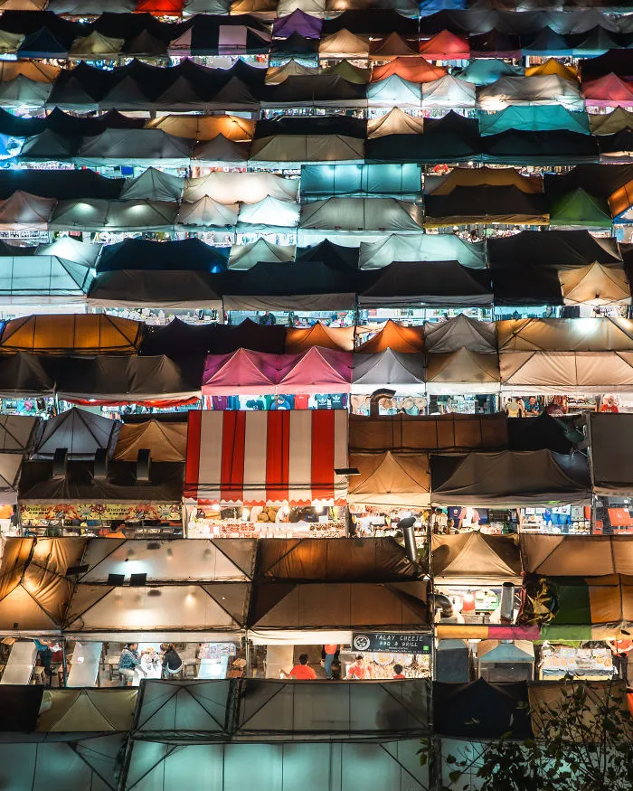Bangkok Market From Above