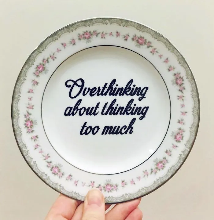 Thrifted Vintage Plates Made Irreverent With Typography By Marie-Claude Marquis (62 Pics)