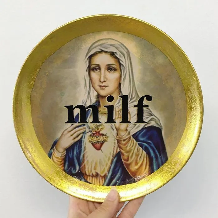 Thrifted Vintage Plates Made Irreverent With Typography By Marie-Claude Marquis (62 Pics)