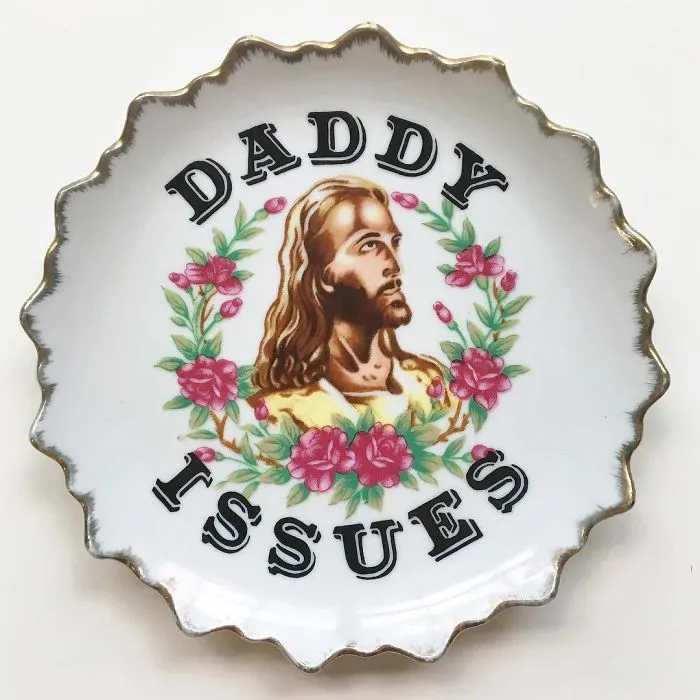 Thrifted Vintage Plates Made Irreverent With Typography By Marie-Claude Marquis (62 Pics)