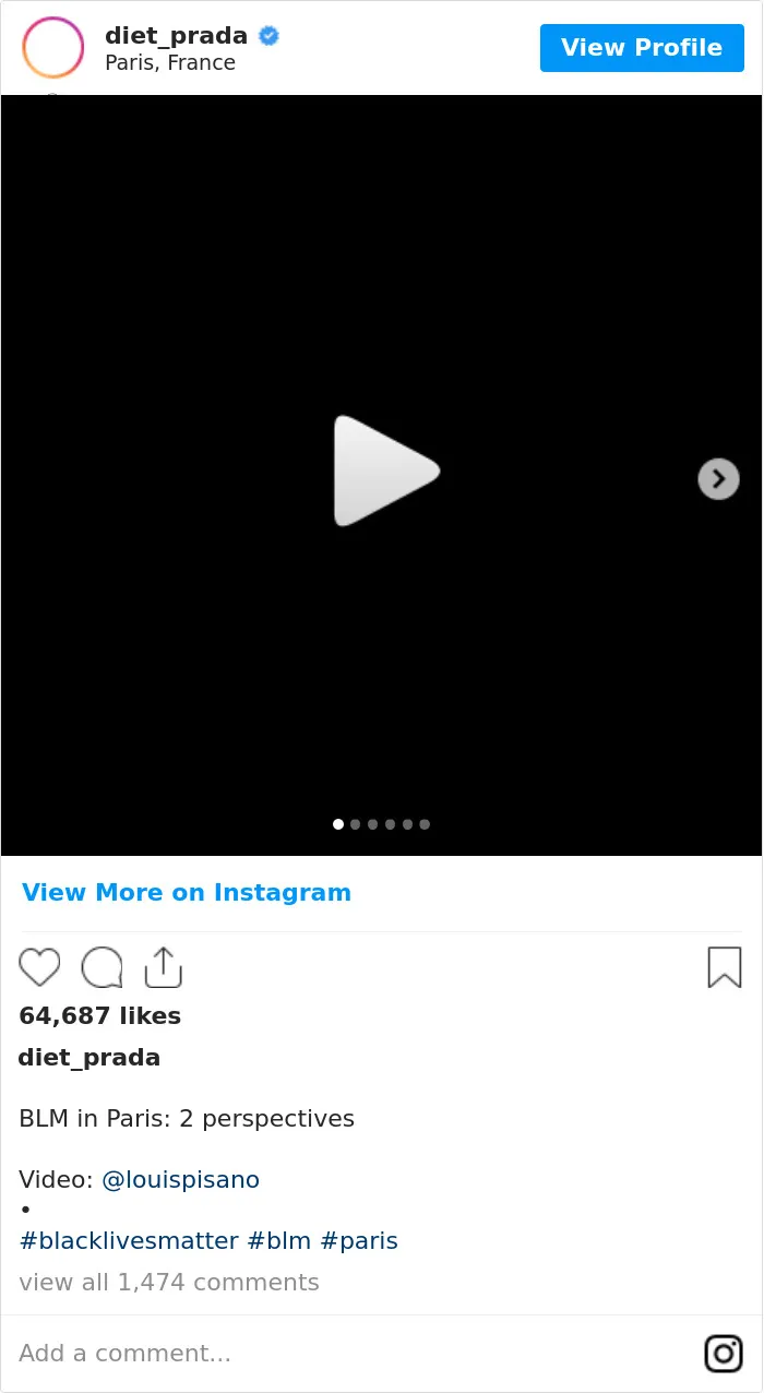 Fashion Editor Carine Roitfeld Posted Instagram Comment, Saying, Model "Anok Yai Is Not A Black Woman. She Is My Friend, I Missing!"