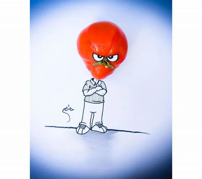 I Create Cartoon Drawings That Interact With Their Surroundings