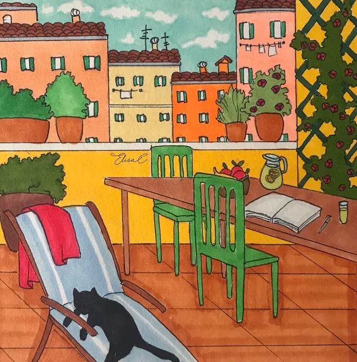 I Illustrate The Daily Life Of My Cat And Me During The Lockdown In Rome (48 Pics)