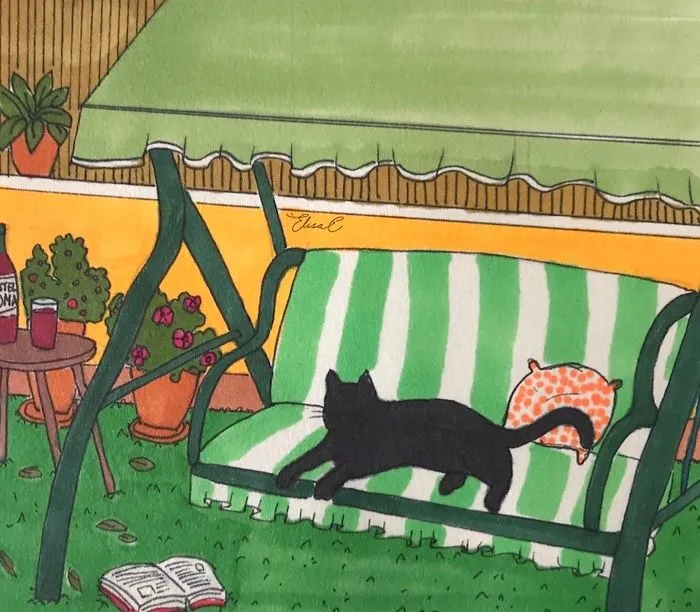 I Illustrate The Daily Life Of My Cat And Me During The Lockdown In Rome (48 Pics)