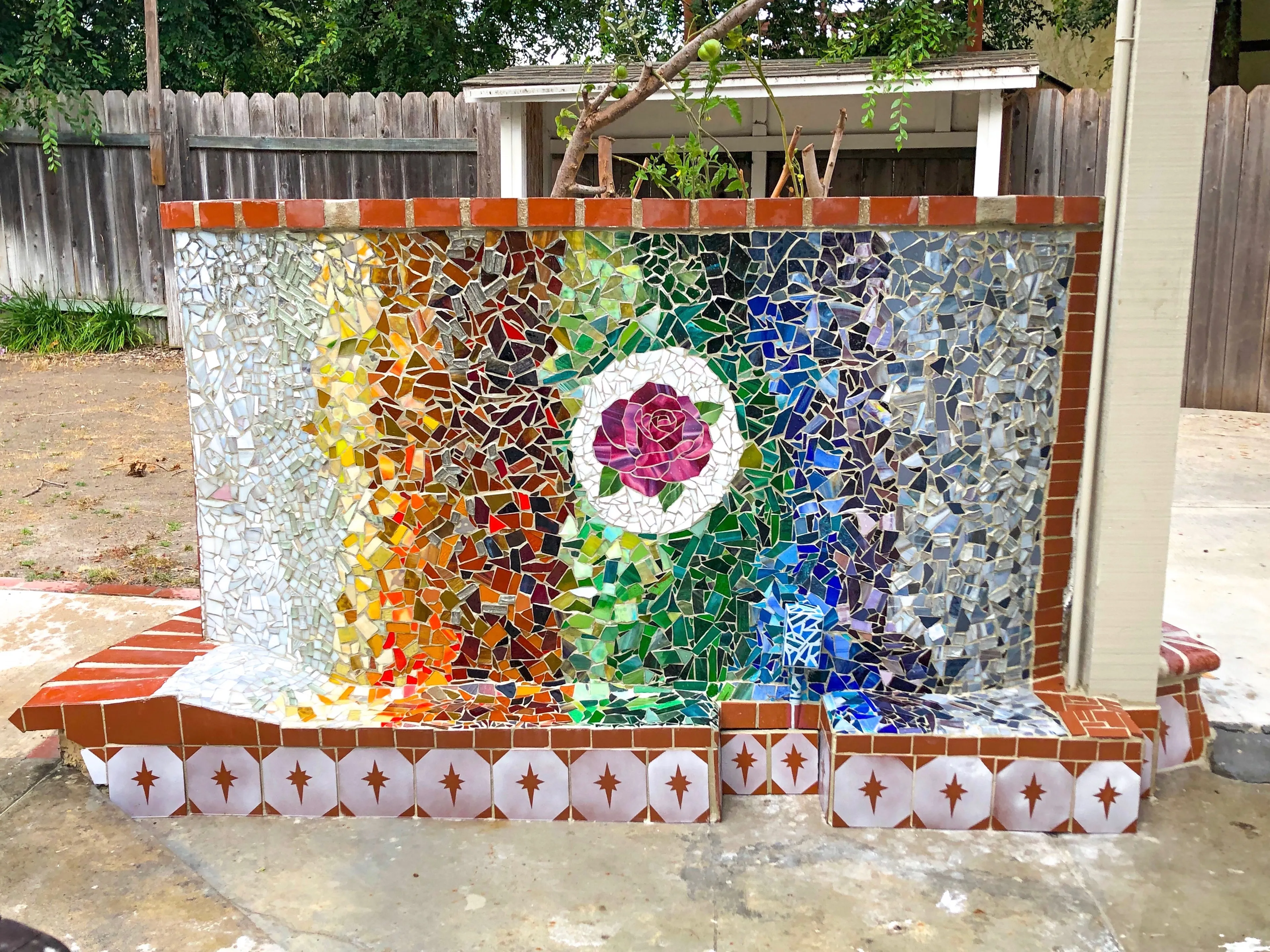 I Used Recycled Glass To Make A Mosaic Wall Memorial