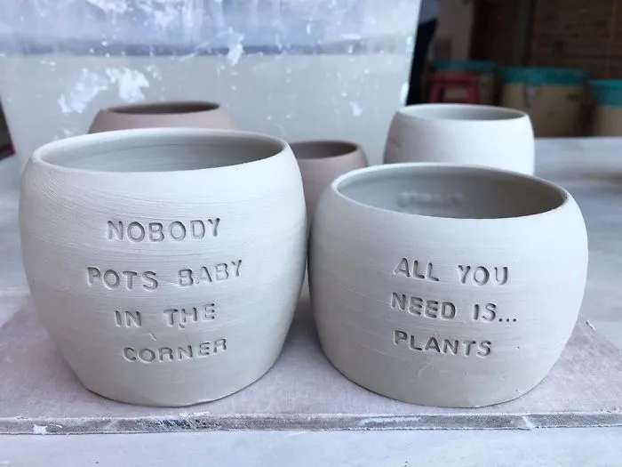 I Handmade Ceramic Planters With Witty Puns (29 New Pics)