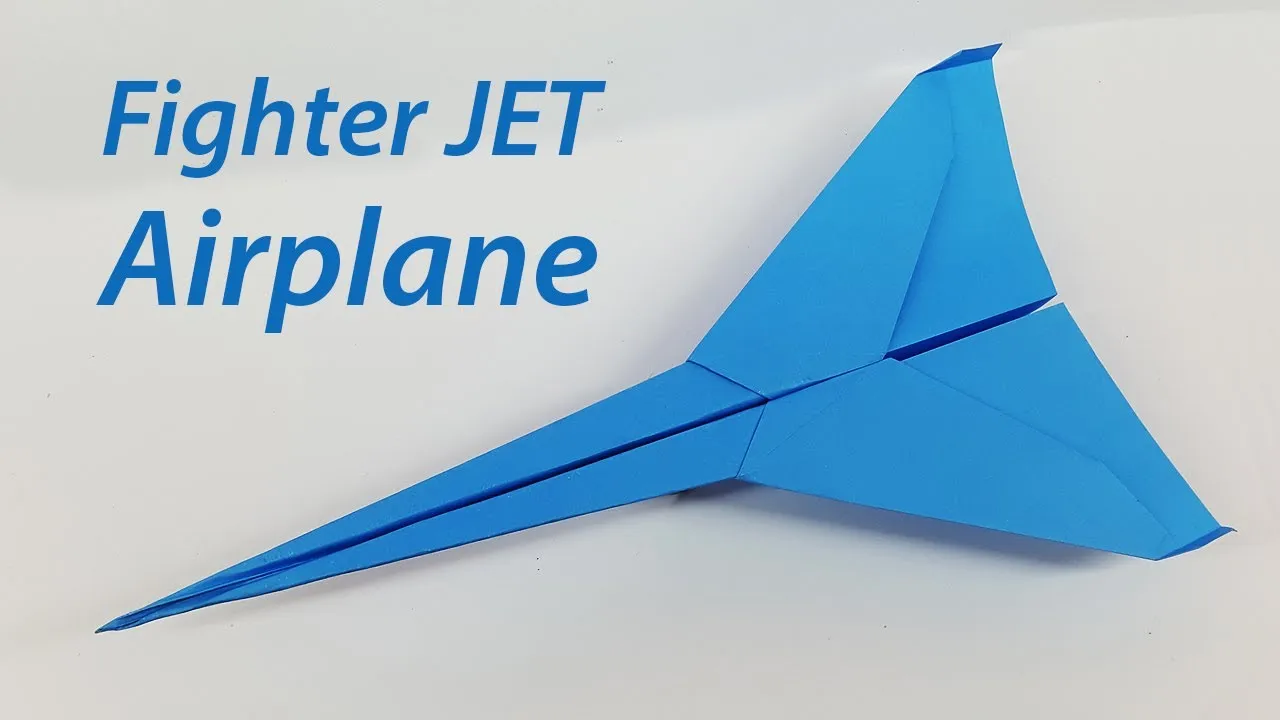 Easy Paper Airplane - How To Make An Amazing Paper Jet - Designed By Colored Paper