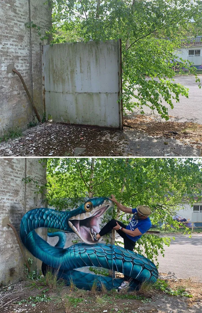 French Artist’s Realistic Graffiti Art That Seems To Jump Off The Wall (30 Pics)