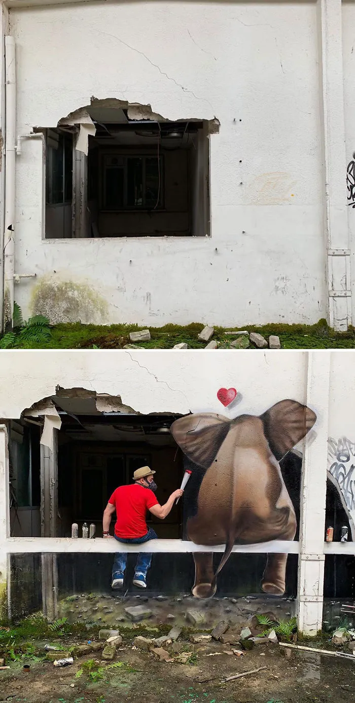 French Artist’s Realistic Graffiti Art That Seems To Jump Off The Wall (30 Pics)