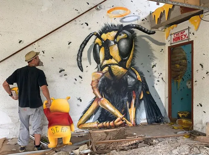 French Artist’s Realistic Graffiti Art That Seems To Jump Off The Wall (30 Pics)
