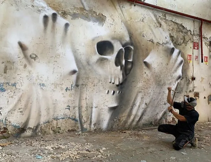 French Artist’s Realistic Graffiti Art That Seems To Jump Off The Wall (30 Pics)