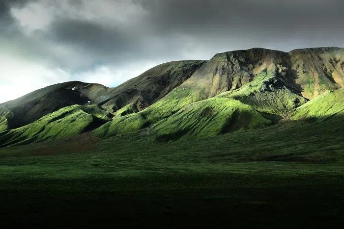 Sunlight Painting The Mountains