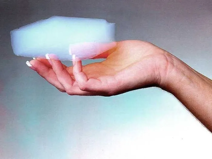 This Is Aerogel Which Is One Of The Lightest Solids Known To Man