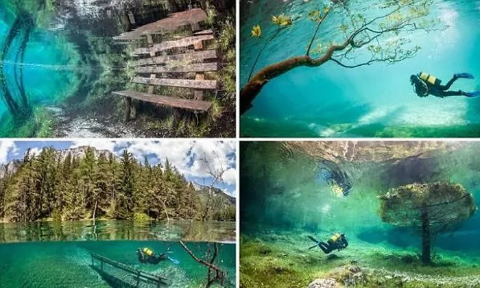 Every Year When Karst Mountains Snow Melts, This Park Gets Flooded In Tragoess, Austria