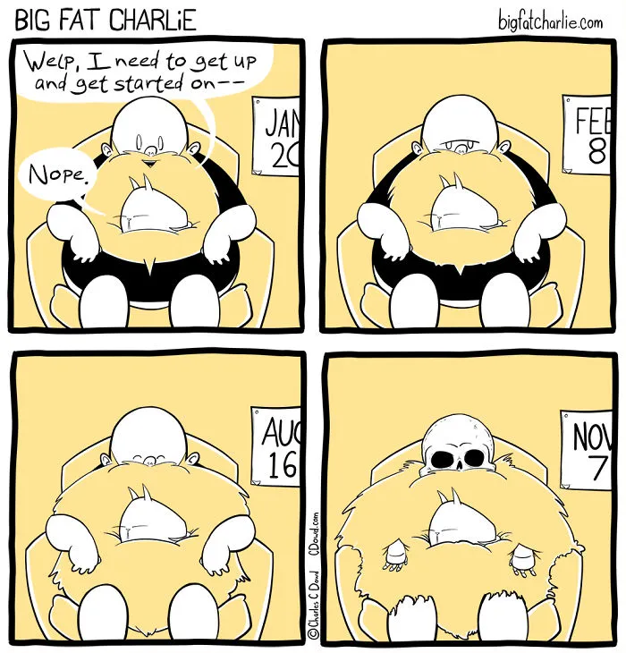 My 40 Fun Comics About My Daily Struggles As A Fat Man