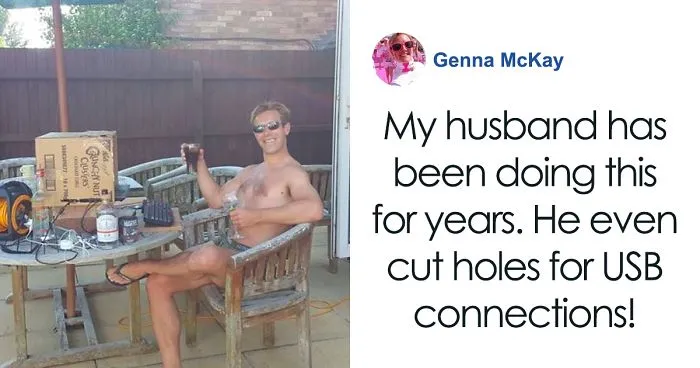 Man Comes Up With A Cheap Idea To Protect Laptops From The Sun And It Actually Works