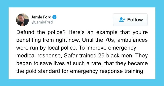 Twitter User Explains How Defunding The Police Turned Out To Be A Good Idea In The Past