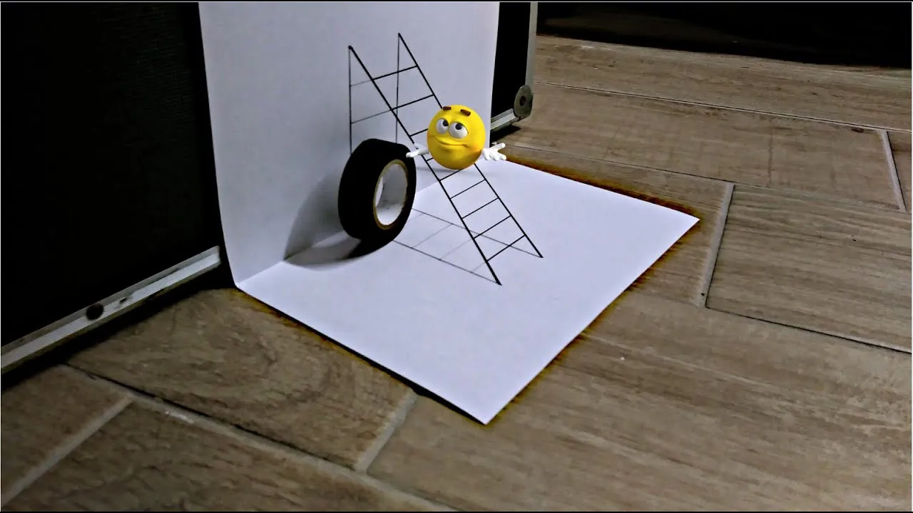Ladder In 3D - Awesome Drawing Art