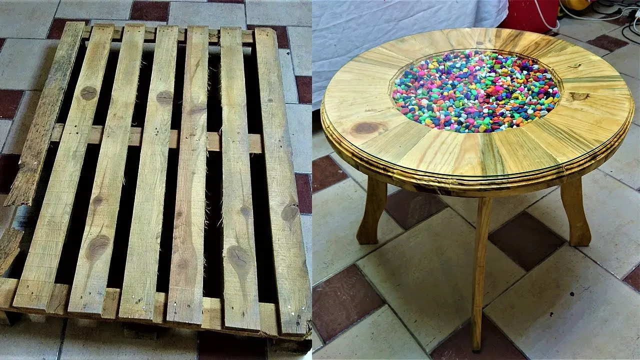 Stylish Design Coffee Table Making From Old Pallet Boards - Wise Crafts