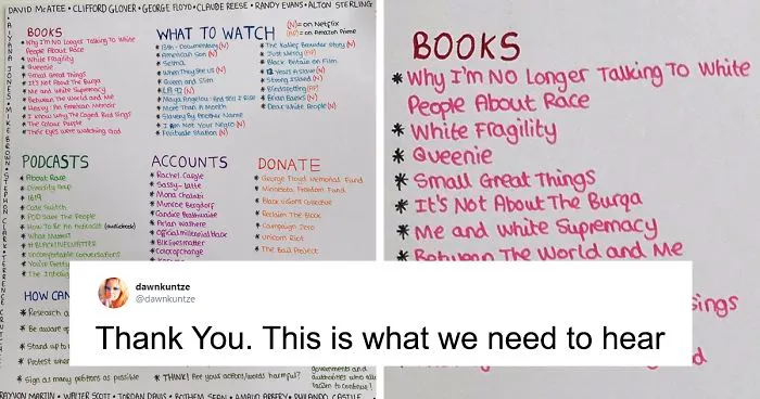 "How Can I Use My Privilege To Help": Woman Creates A List Of Recommendations For Every Person Who Wants To Help